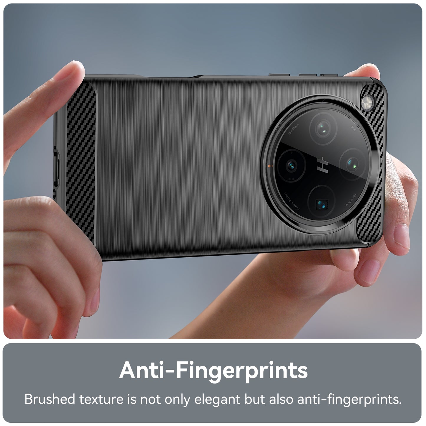 OPPO Find X8 Pro Carbon Fiber Brushed Texture TPU Protective Phone Case Shockproof Slim Cover