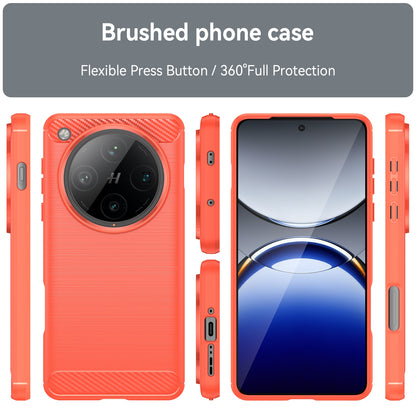 OPPO Find X8 Pro Carbon Fiber Brushed Texture TPU Protective Phone Case Shockproof Slim Cover
