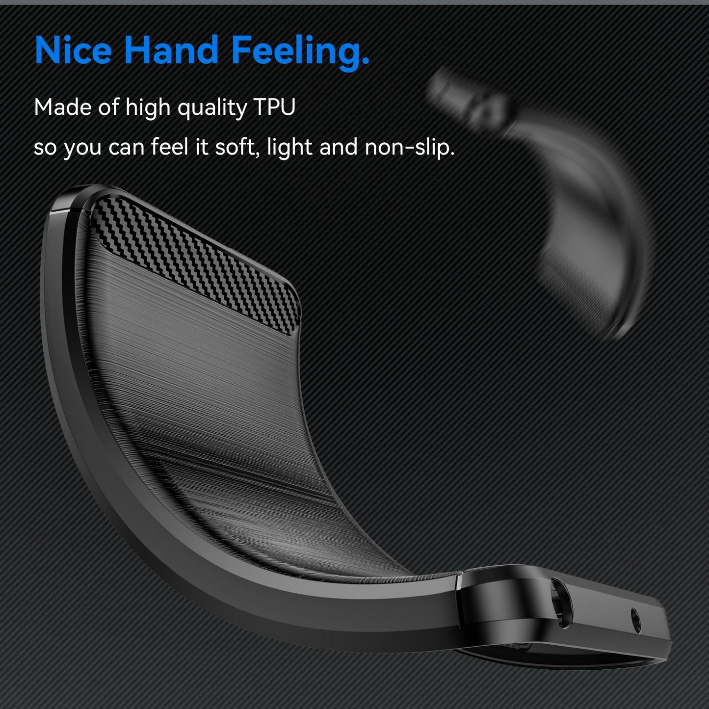 OPPO Reno12 Pro Carbon Fiber Brushed Texture TPU Protective Phone Case Shockproof Slim Cover