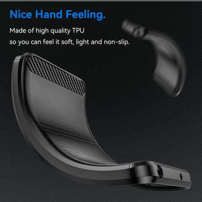 OPPO Reno12 Pro Carbon Fiber Brushed Texture TPU Protective Phone Case Shockproof Slim Cover