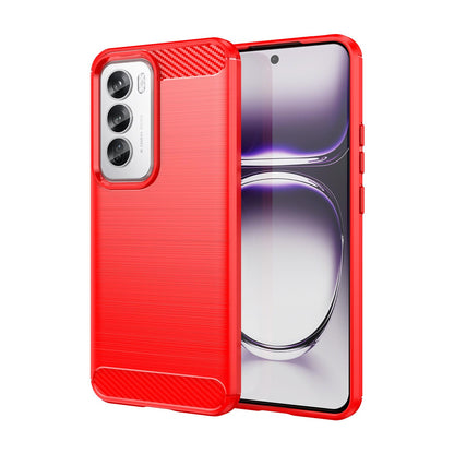 OPPO Reno12 Pro Carbon Fiber Brushed Texture TPU Protective Phone Case Shockproof Slim Cover