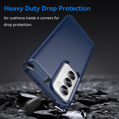 OPPO Reno12 Pro Carbon Fiber Brushed Texture TPU Protective Phone Case Shockproof Slim Cover
