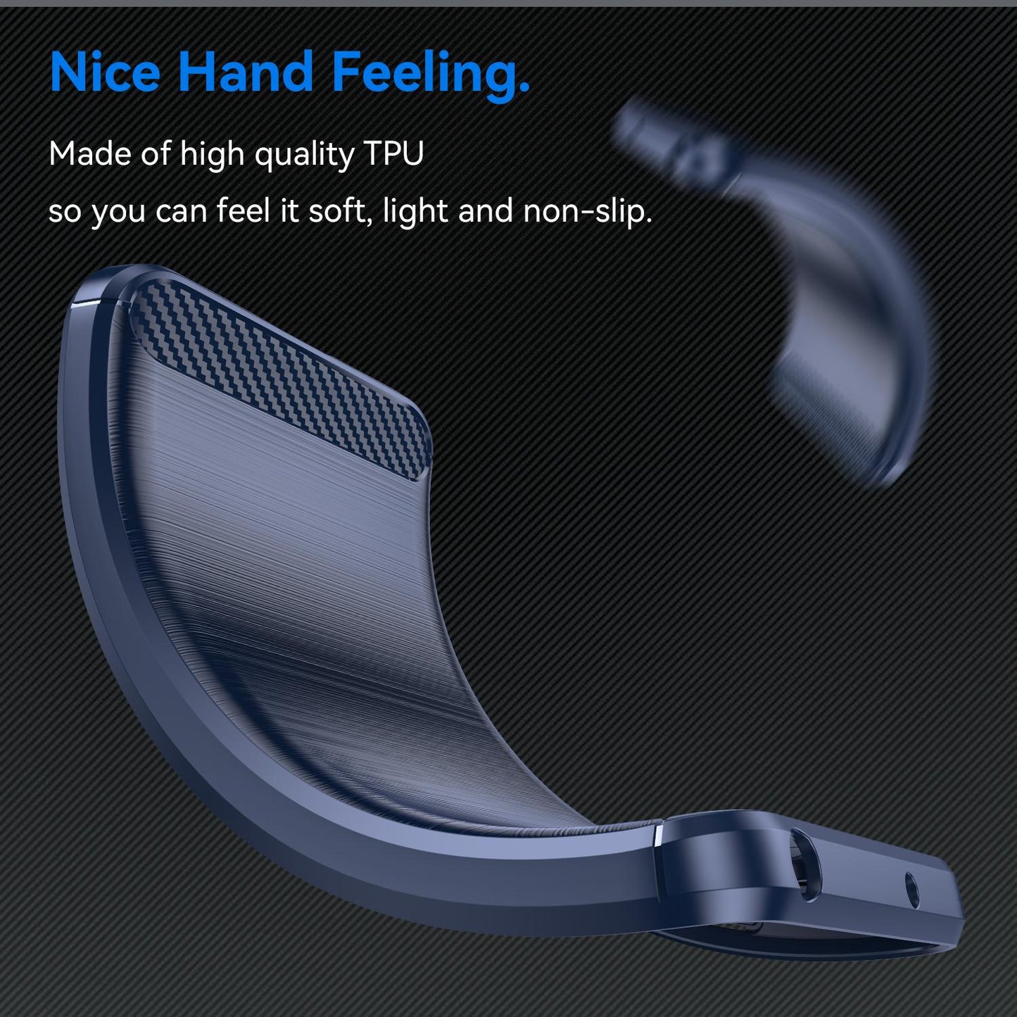 OPPO Reno12 Pro Carbon Fiber Brushed Texture TPU Protective Phone Case Shockproof Slim Cover