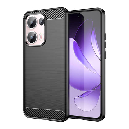 OPPO Reno13 Pro Carbon Fiber Brushed Texture TPU Protective Phone Case Shockproof Slim Cover