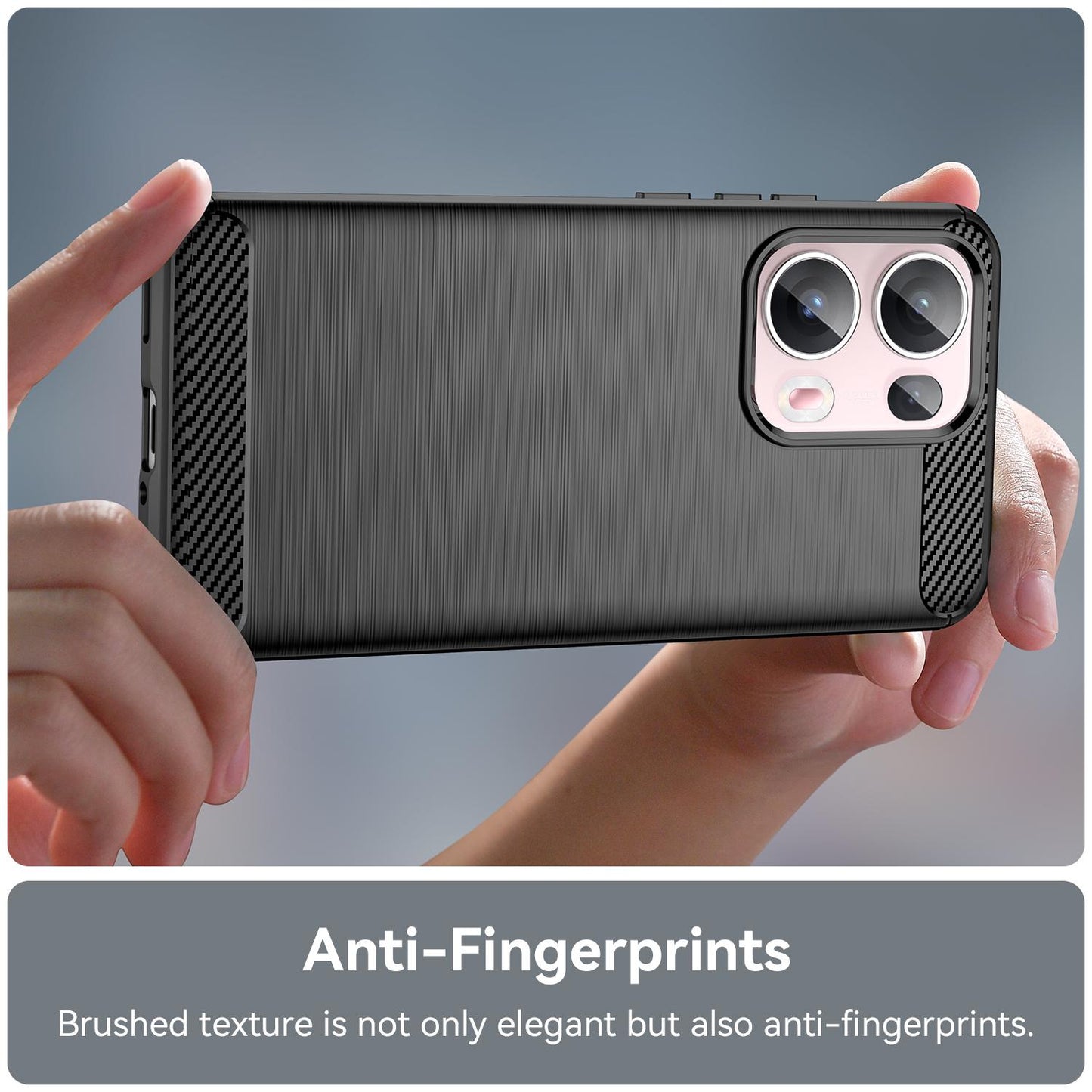 OPPO Reno13 Pro Carbon Fiber Brushed Texture TPU Protective Phone Case Shockproof Slim Cover