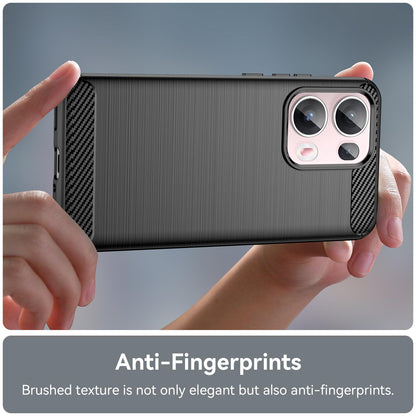 OPPO Reno13 Pro Carbon Fiber Brushed Texture TPU Protective Phone Case Shockproof Slim Cover
