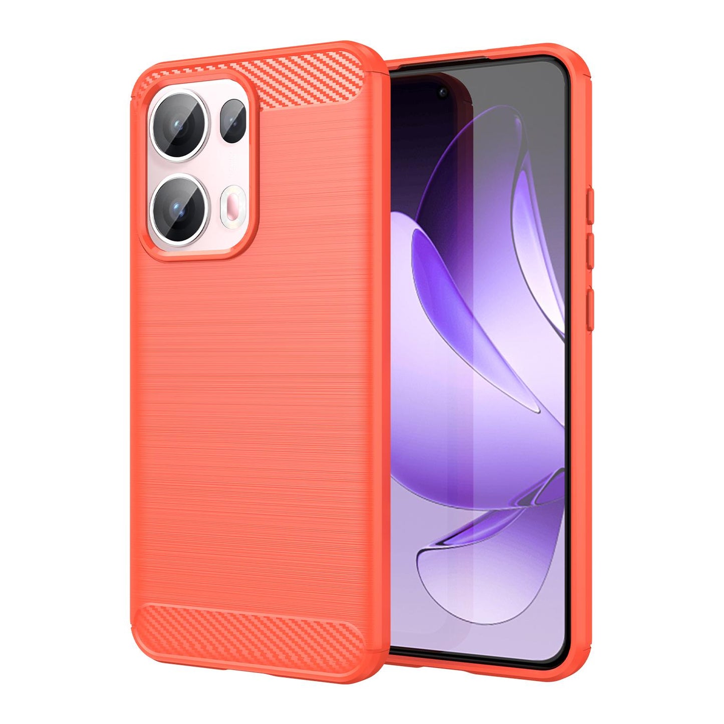 OPPO Reno13 Pro Carbon Fiber Brushed Texture TPU Protective Phone Case Shockproof Slim Cover