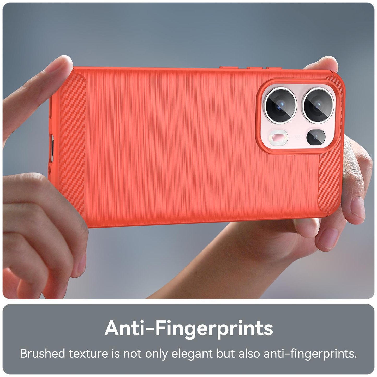 OPPO Reno13 Pro Carbon Fiber Brushed Texture TPU Protective Phone Case Shockproof Slim Cover