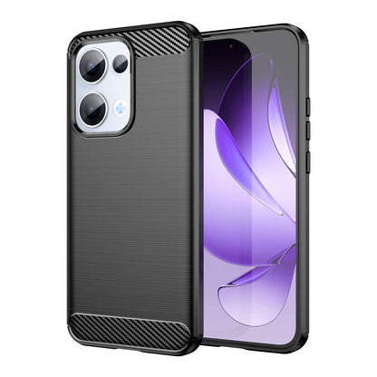 OPPO Reno13 Carbon Fiber Brushed Texture TPU Protective Phone Case Shockproof Slim Cover