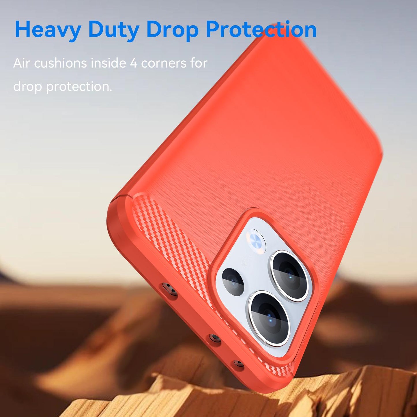 OPPO Reno13 Carbon Fiber Brushed Texture TPU Protective Phone Case Shockproof Slim Cover