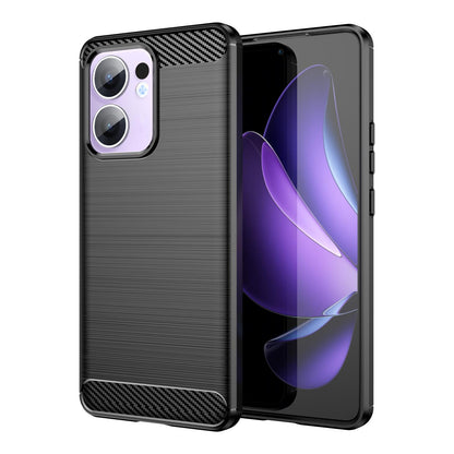 OPPO Reno13 F 5G Carbon Fiber Brushed Texture TPU Protective Phone Case Shockproof Slim Cover