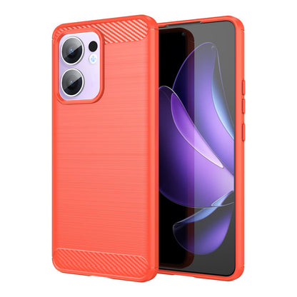 OPPO Reno13 F 5G Carbon Fiber Brushed Texture TPU Protective Phone Case Shockproof Slim Cover