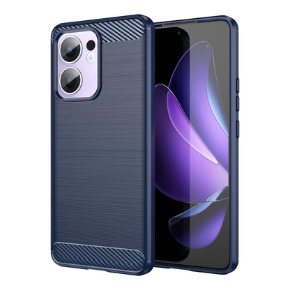 OPPO Reno13 F 5G Carbon Fiber Brushed Texture TPU Protective Phone Case Shockproof Slim Cover