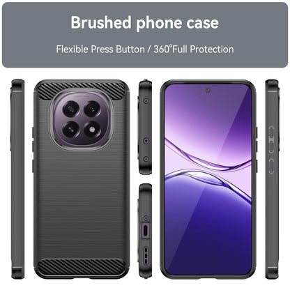 OPPO F29 5G Carbon Fiber Brushed Texture TPU Protective Phone Case Shockproof Slim Cover