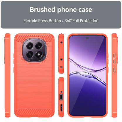 OPPO F29 5G Carbon Fiber Brushed Texture TPU Protective Phone Case Shockproof Slim Cover