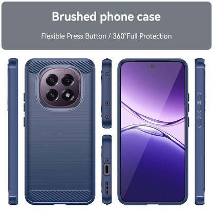 OPPO F29 5G Carbon Fiber Brushed Texture TPU Protective Phone Case Shockproof Slim Cover
