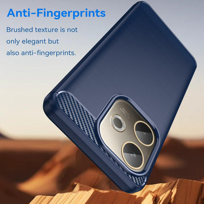OPPO A5 Energy 5G Carbon Fiber Brushed Texture TPU Protective Phone Case Shockproof Slim Cover
