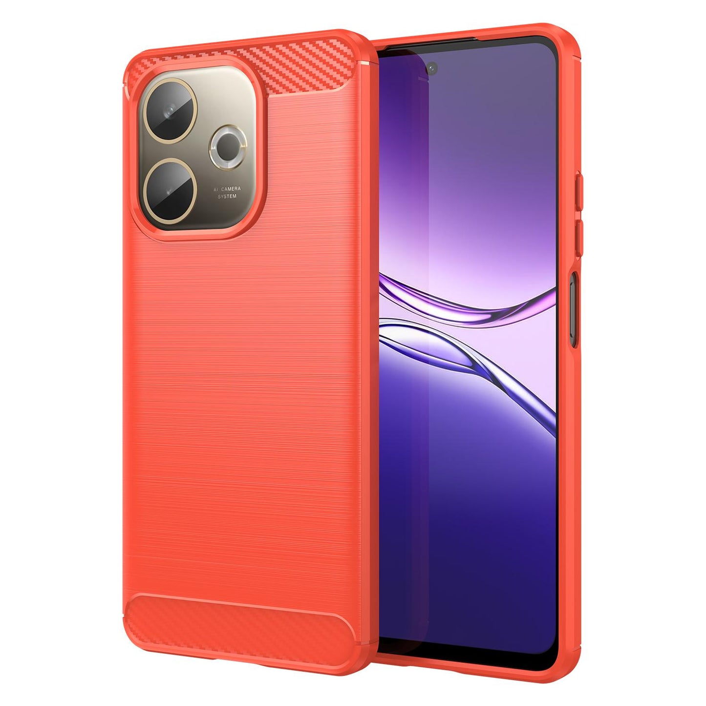 OPPO A5 Pro 4G Carbon Fiber Brushed Texture TPU Protective Phone Case Shockproof Slim Cover