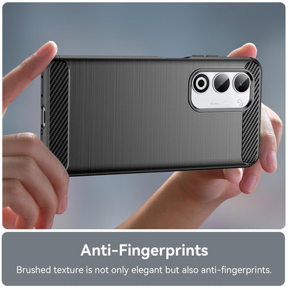 OPPO A5 5G Carbon Fiber Brushed Texture TPU Protective Phone Case Shockproof Slim Cover