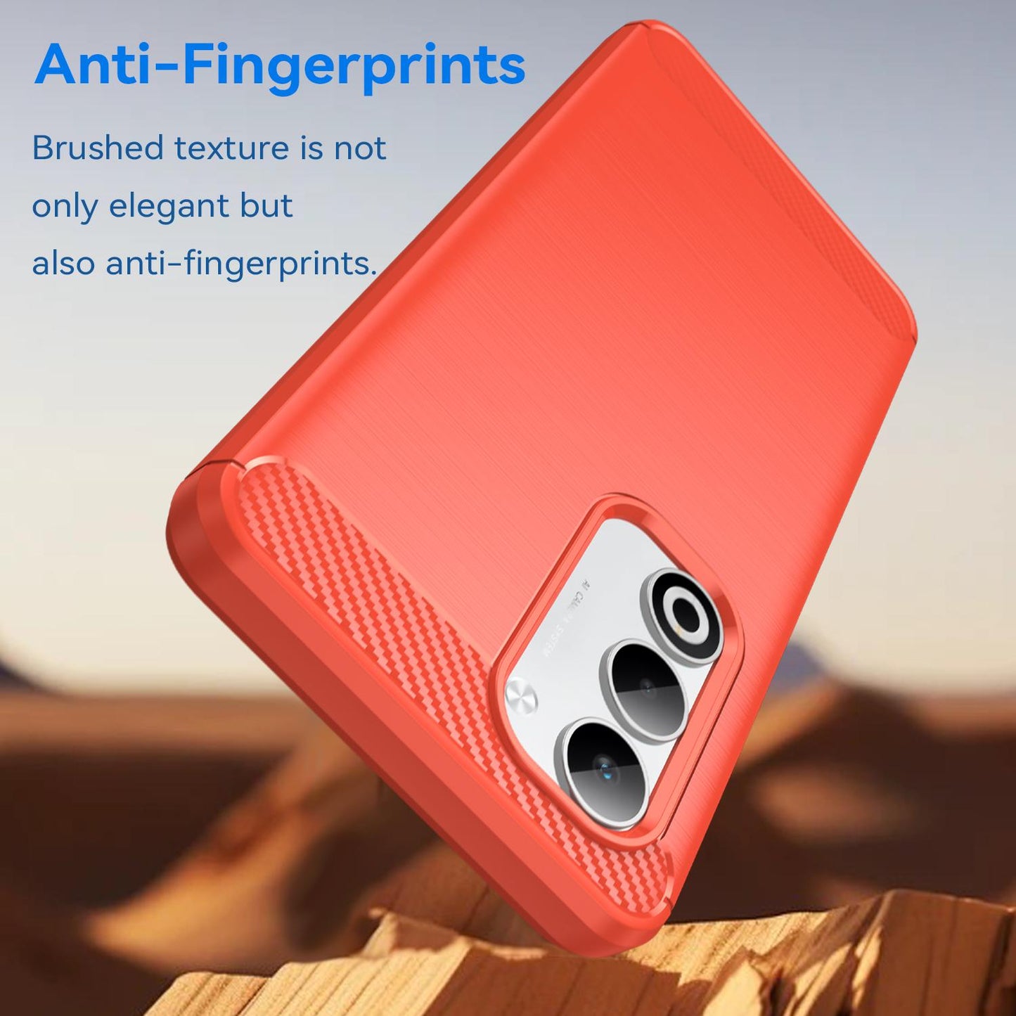 OPPO A5 5G Carbon Fiber Brushed Texture TPU Protective Phone Case Shockproof Slim Cover