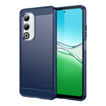 OPPO A5 5G Carbon Fiber Brushed Texture TPU Protective Phone Case Shockproof Slim Cover