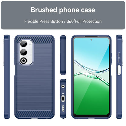 OPPO A5 5G Carbon Fiber Brushed Texture TPU Protective Phone Case Shockproof Slim Cover