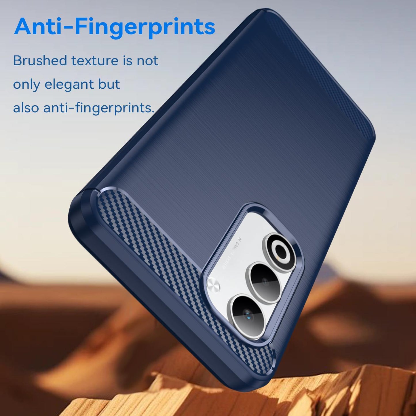OPPO A5 5G Carbon Fiber Brushed Texture TPU Protective Phone Case Shockproof Slim Cover