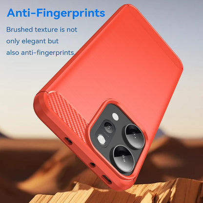 OPPO Reno14 Pro Carbon Fiber Brushed Texture TPU Protective Phone Case Shockproof Slim Cover