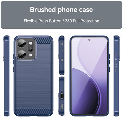 OPPO Reno14 Pro Carbon Fiber Brushed Texture TPU Protective Phone Case Shockproof Slim Cover