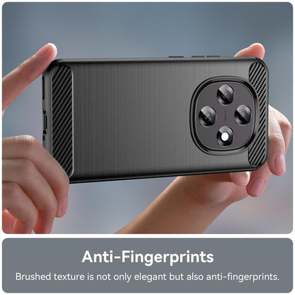 OPPO A6 Pro 4G Carbon Fiber Brushed Texture TPU Protective Phone Case Shockproof Slim Cover