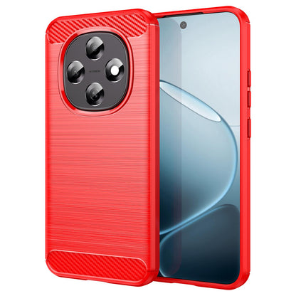 OPPO A6 Pro 4G Carbon Fiber Brushed Texture TPU Protective Phone Case Shockproof Slim Cover
