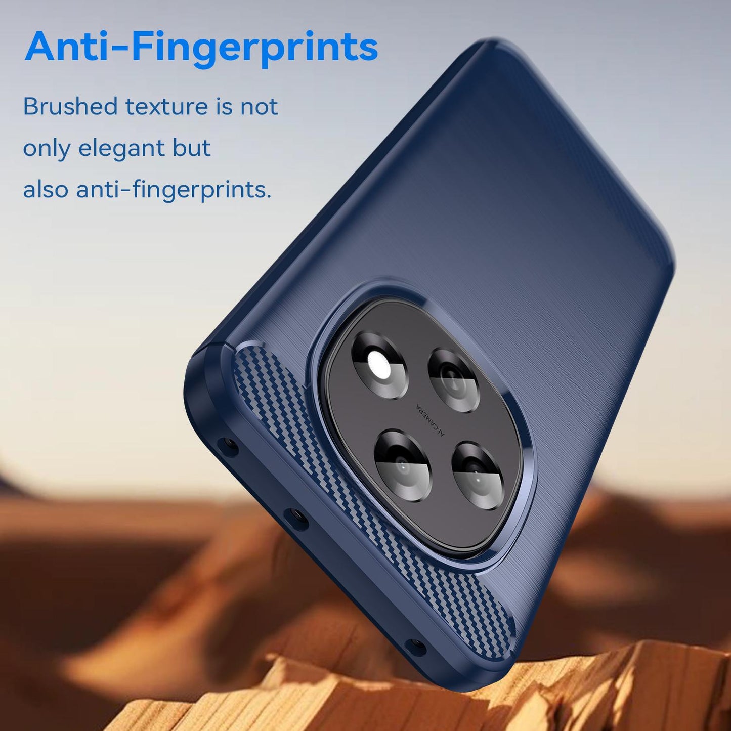 OPPO A6 Pro 4G Carbon Fiber Brushed Texture TPU Protective Phone Case Shockproof Slim Cover