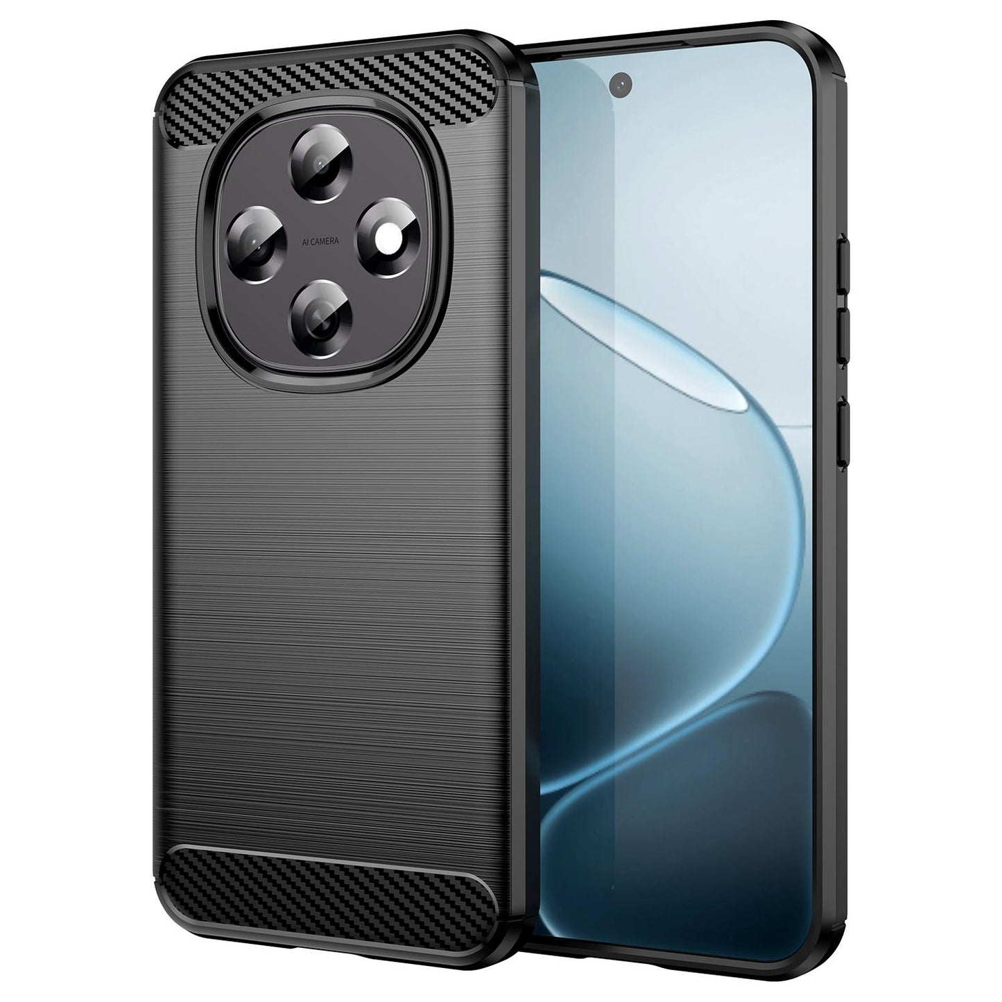 OPPO F31 Pro 5G Carbon Fiber Brushed Texture TPU Protective Phone Case Shockproof Slim Cover