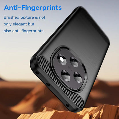 OPPO F31 Pro 5G Carbon Fiber Brushed Texture TPU Protective Phone Case Shockproof Slim Cover