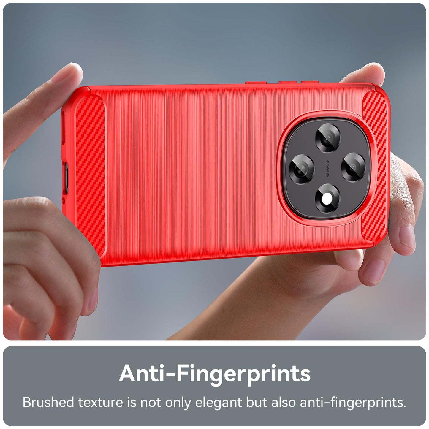 OPPO F31 Pro 5G Carbon Fiber Brushed Texture TPU Protective Phone Case Shockproof Slim Cover