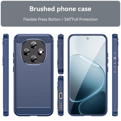 OPPO F31 Pro 5G Carbon Fiber Brushed Texture TPU Protective Phone Case Shockproof Slim Cover