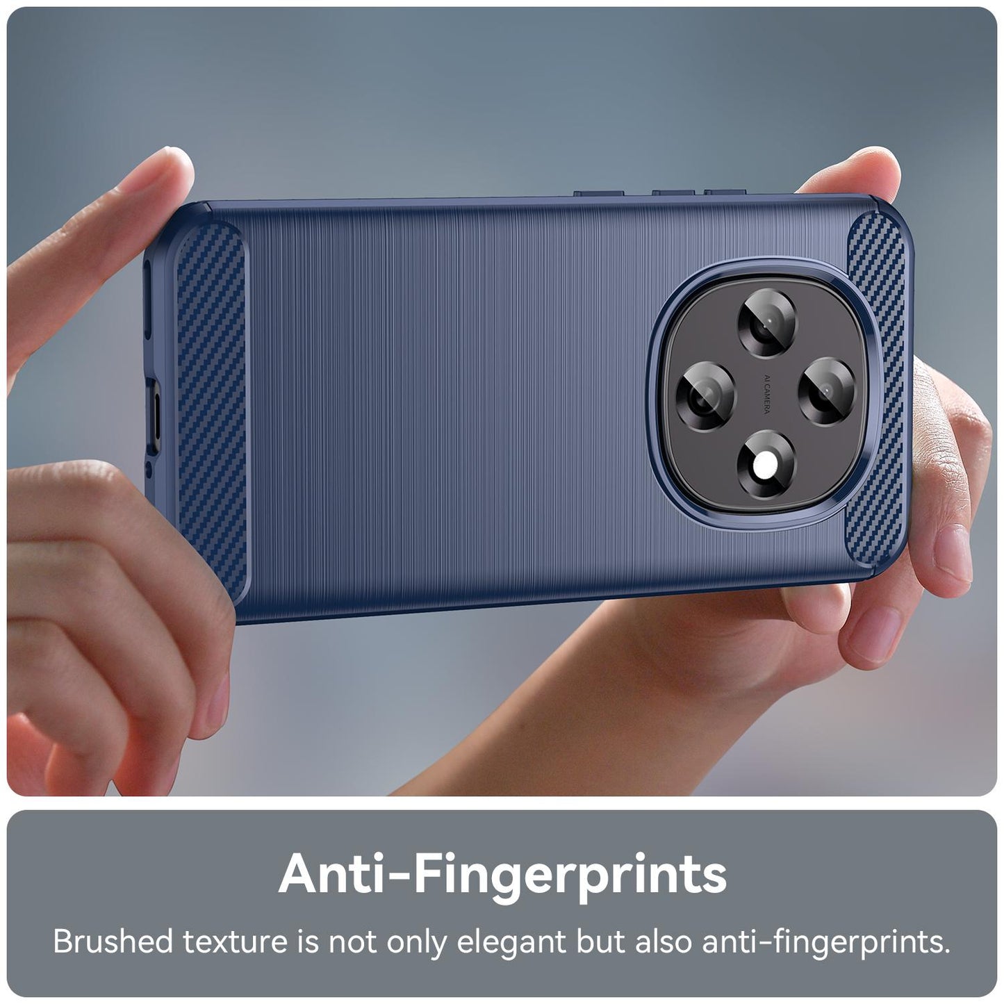 OPPO F31 Pro 5G Carbon Fiber Brushed Texture TPU Protective Phone Case Shockproof Slim Cover
