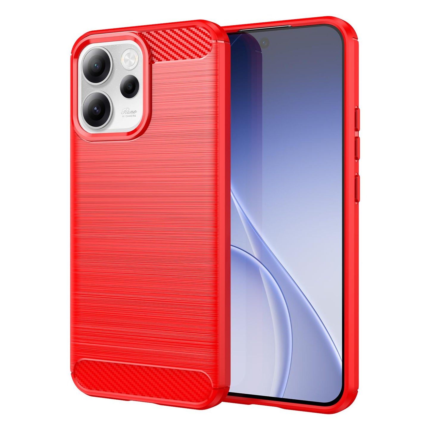 OPPO Reno15 F 5G Carbon Fiber Brushed Texture TPU Protective Phone Case Shockproof Slim Cover