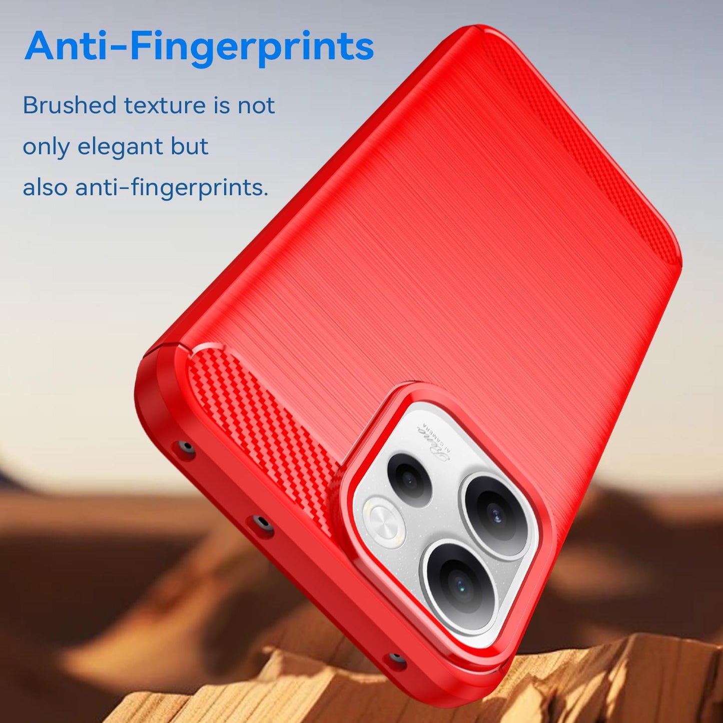 OPPO Reno15 F 5G Carbon Fiber Brushed Texture TPU Protective Phone Case Shockproof Slim Cover