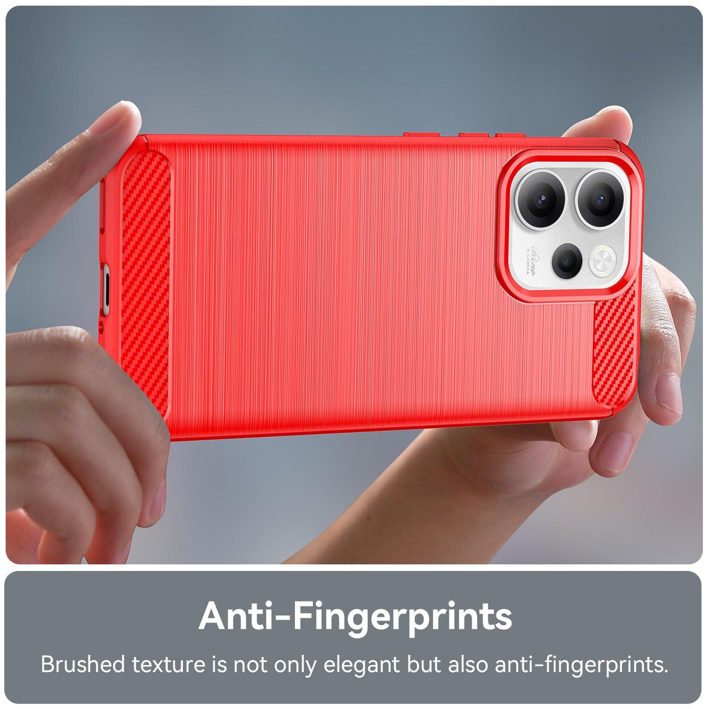 OPPO Reno15 FS 5G Carbon Fiber Brushed Texture TPU Protective Phone Case Shockproof Slim Cover