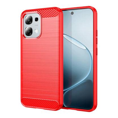 OPPO A6 5G Carbon Fiber Brushed Texture TPU Protective Phone Case Shockproof Slim Cover