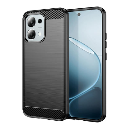 OPPO A6 Pro 5G Carbon Fiber Brushed Texture TPU Protective Phone Case Shockproof Slim Cover