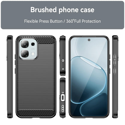 OPPO A6 Pro 5G Carbon Fiber Brushed Texture TPU Protective Phone Case Shockproof Slim Cover