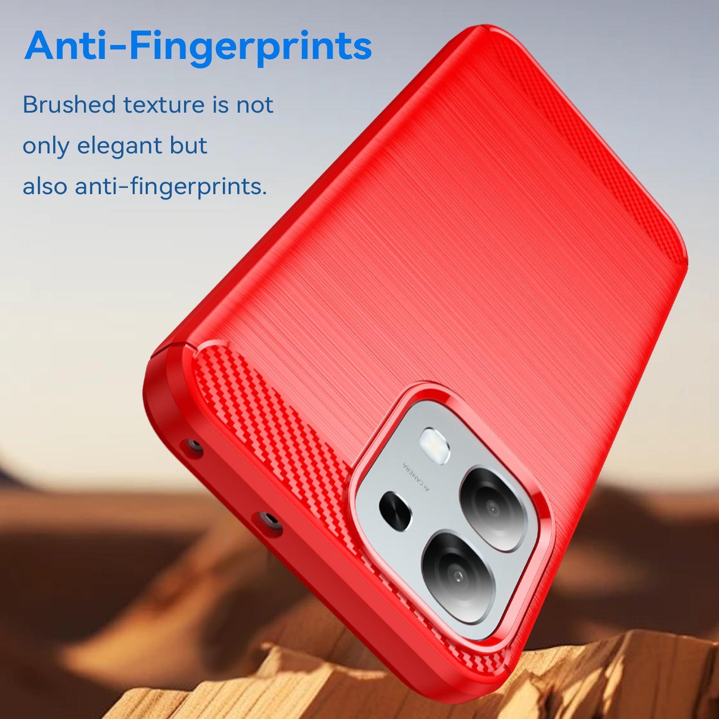 OPPO A6 Pro 5G Carbon Fiber Brushed Texture TPU Protective Phone Case Shockproof Slim Cover