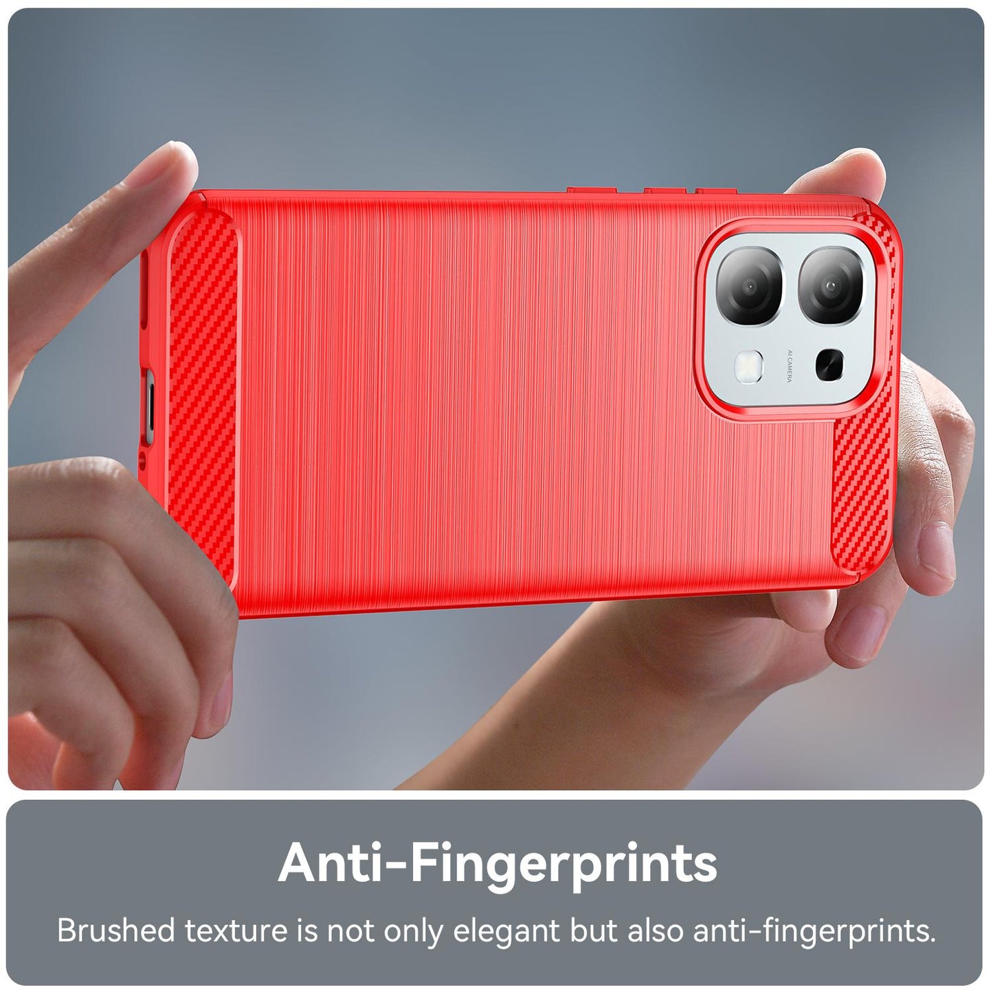 OPPO F31 5G Carbon Fiber Brushed Texture TPU Protective Phone Case Shockproof Slim Cover