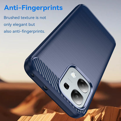 OPPO F31 5G Carbon Fiber Brushed Texture TPU Protective Phone Case Shockproof Slim Cover