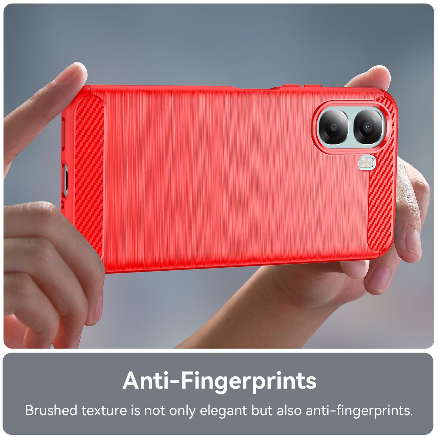 OPPO A6x 4G Carbon Fiber Brushed Texture TPU Protective Phone Case Shockproof Slim Cover