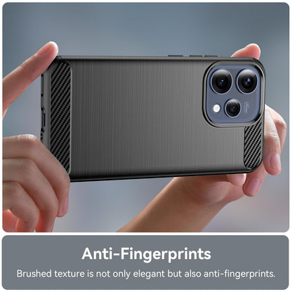 OPPO Reno15 5G Carbon Fiber Brushed Texture TPU Protective Phone Case Shockproof Slim Cover