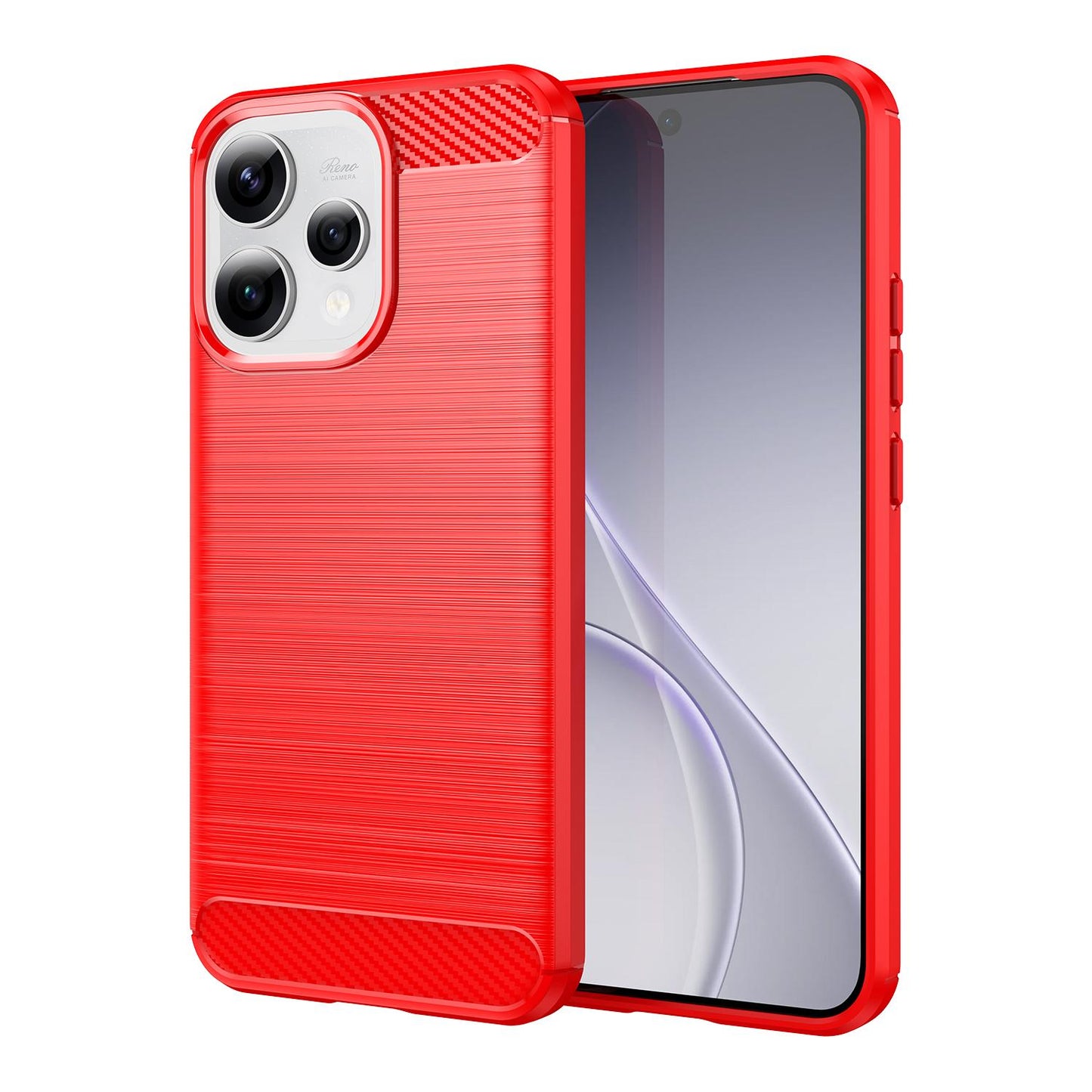 OPPO Reno15 5G Carbon Fiber Brushed Texture TPU Protective Phone Case Shockproof Slim Cover
