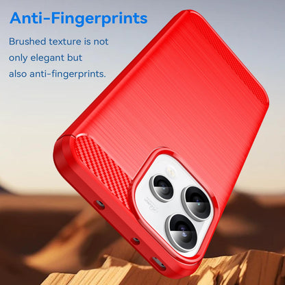 OPPO Reno15 5G Carbon Fiber Brushed Texture TPU Protective Phone Case Shockproof Slim Cover